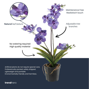 Orchidee Vanda 60 cm – Kunstpflanze – 60 cm