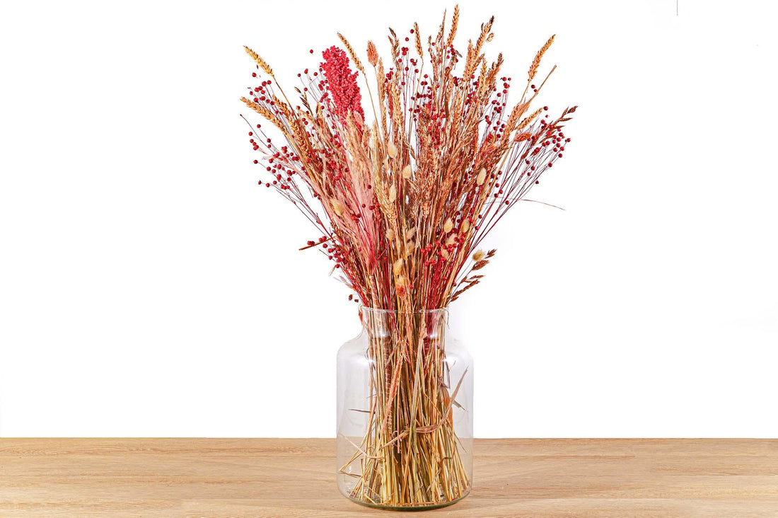 Trockenblumen im Briefkasten – Pink – 70 cm