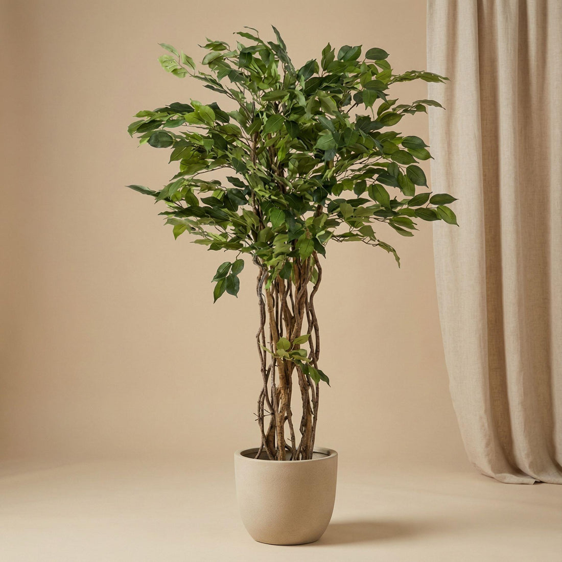 Ficus Liana Kunstbaum 140 cm – Kunstpflanze – 140 cm